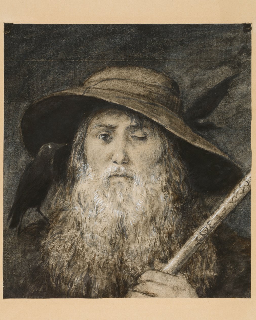 Wotan som vandrare av Hans Thoma