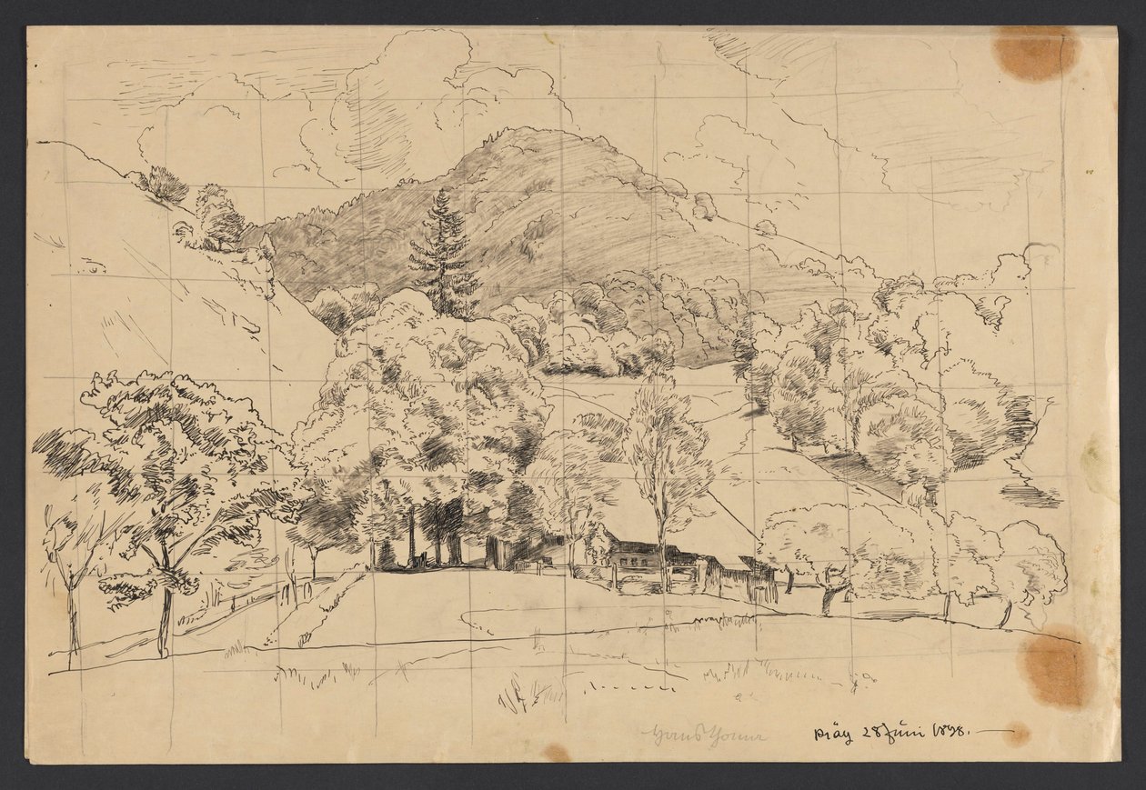 En lantgård i Präg i Schwarzwald av Hans Thoma