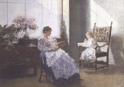 Mrs Masarai och hennes dotter av Hans Tichy