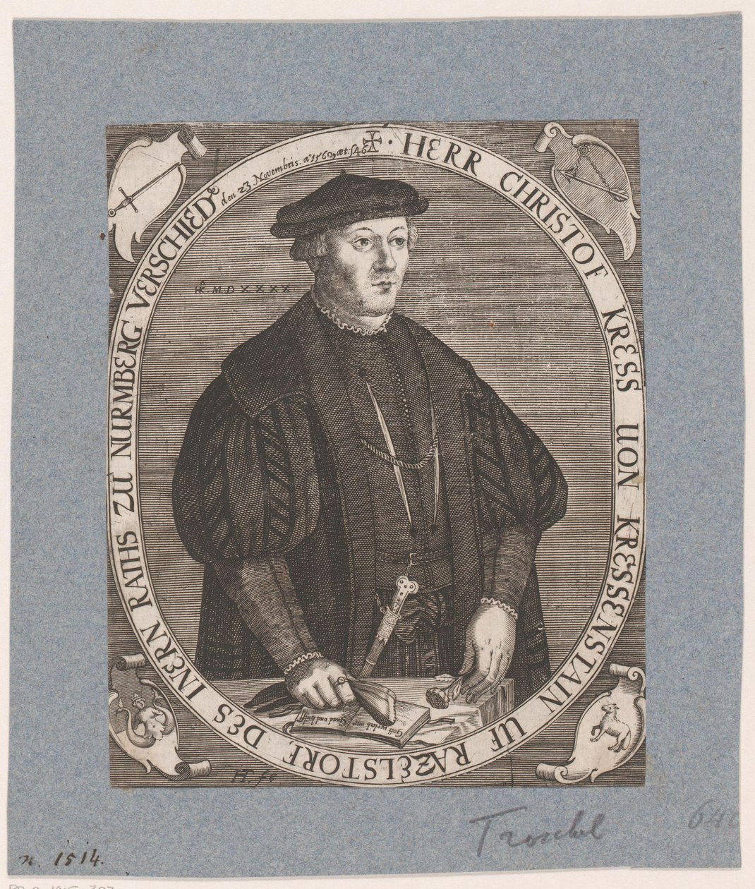 Porträtt av Christoph II Kreß von Kressenstein av Hans Troschel