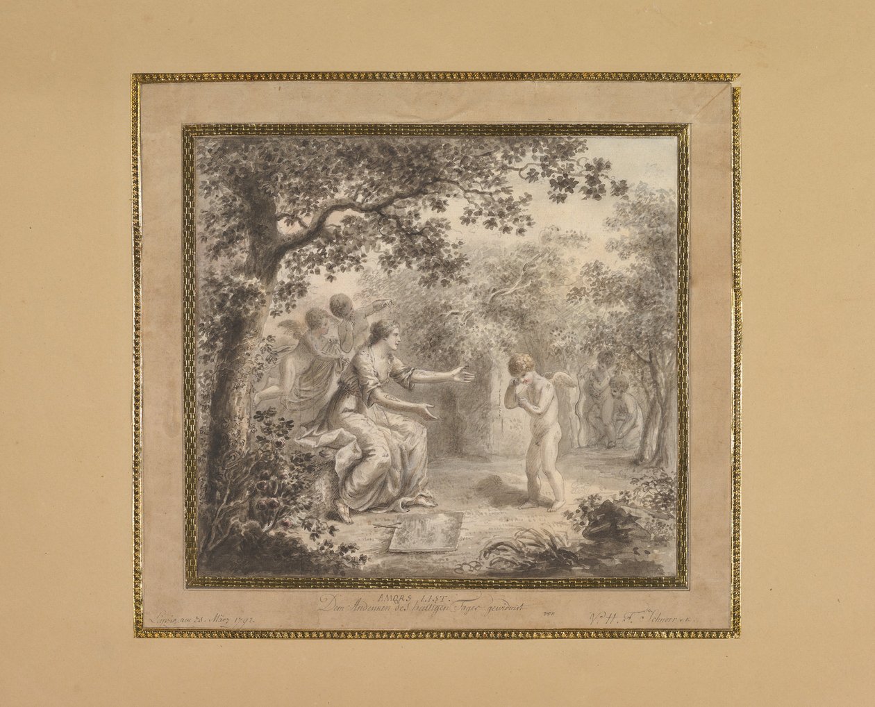 Amors knep, 1792. av Hans Veit Friedrich Schnorr von Carolsfeld