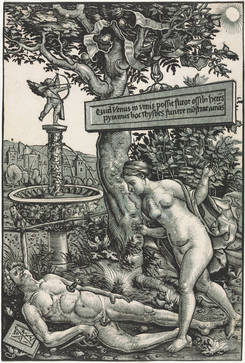 Pyramus och Thisbe, ca. 1510 av Hans Wechtlin