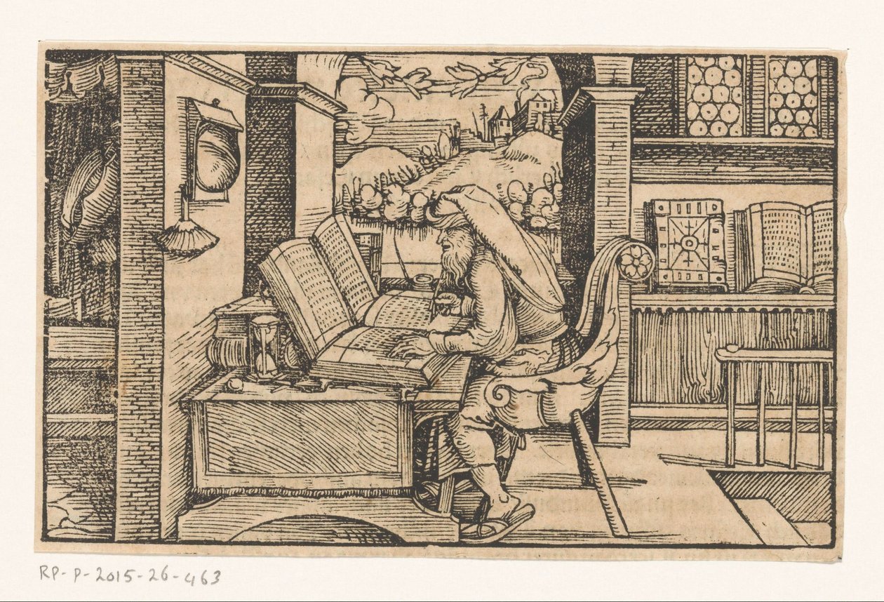 Cicero i sitt arbetsrum av Hans Weiditz (II) (attributed to)