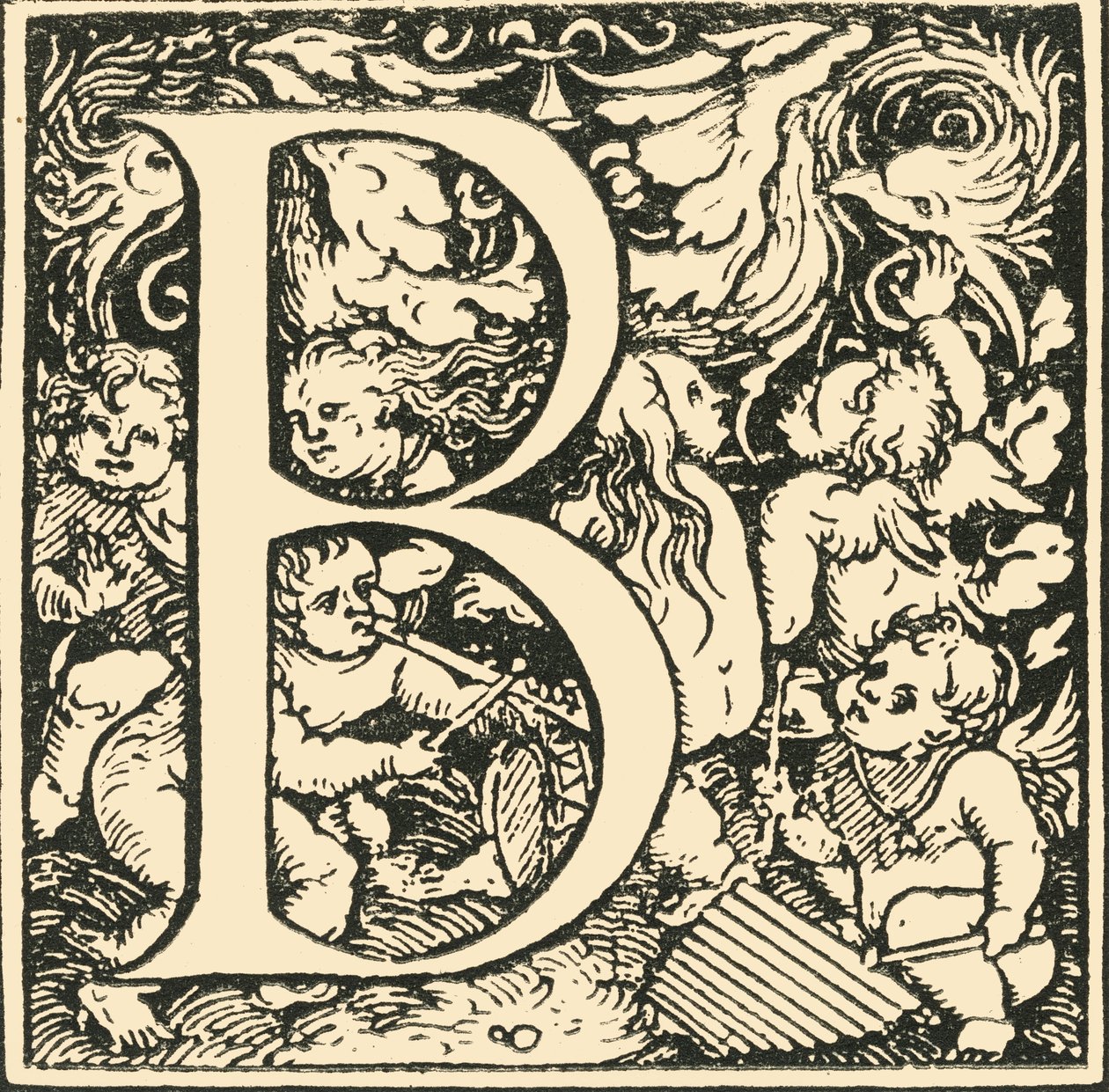 B - Ett alfabet av Hans Weiditz, c1520-1521, 1908. av Hans Weiditz