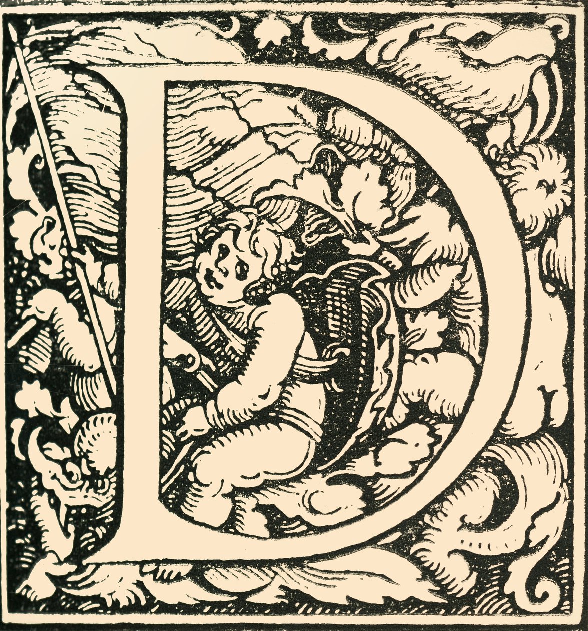 D - Ett alfabet av Hans Weiditz, c1520-1521, 1908. av Hans Weiditz