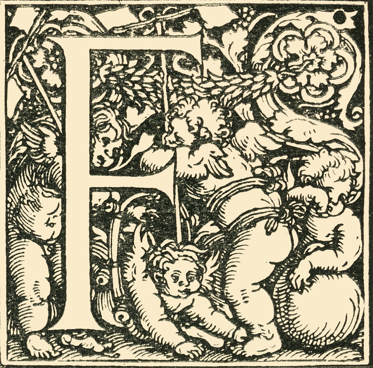 F - Ett alfabet av Hans Weiditz, c1520-1521, 1908. av Hans Weiditz