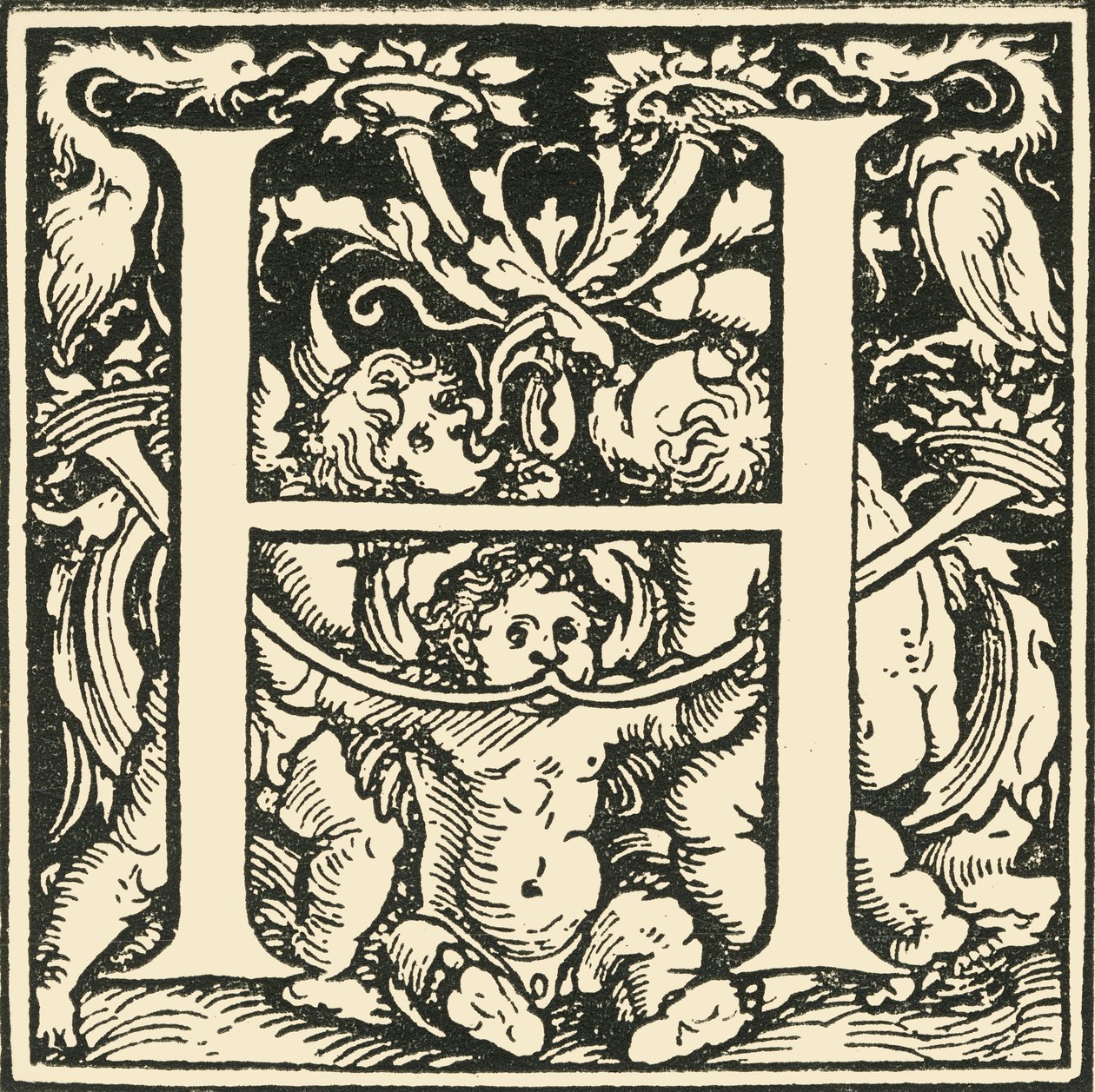 H - An Alphabet av Hans Weiditz, c1520-1521, 1908. av Hans Weiditz