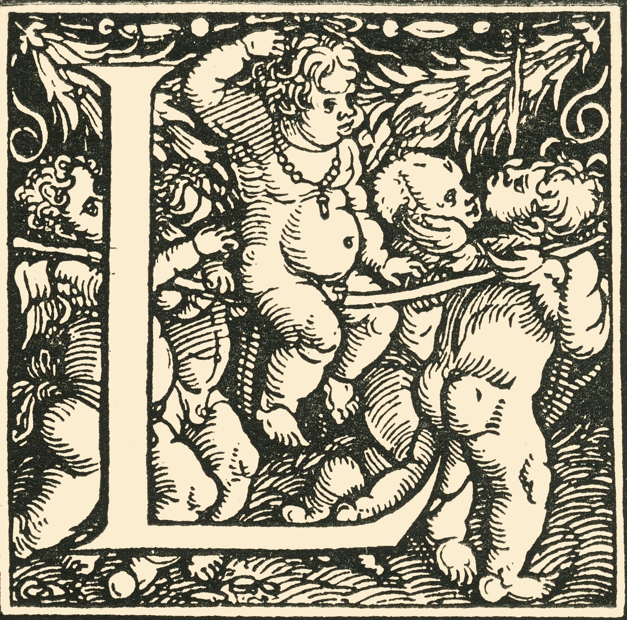 L - Ett alfabet av Hans Weiditz, c1520-1521, 1908. av Hans Weiditz