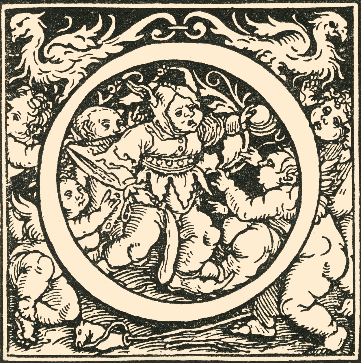 O - An Alphabet av Hans Weiditz, c1520-1521, 1908. av Hans Weiditz