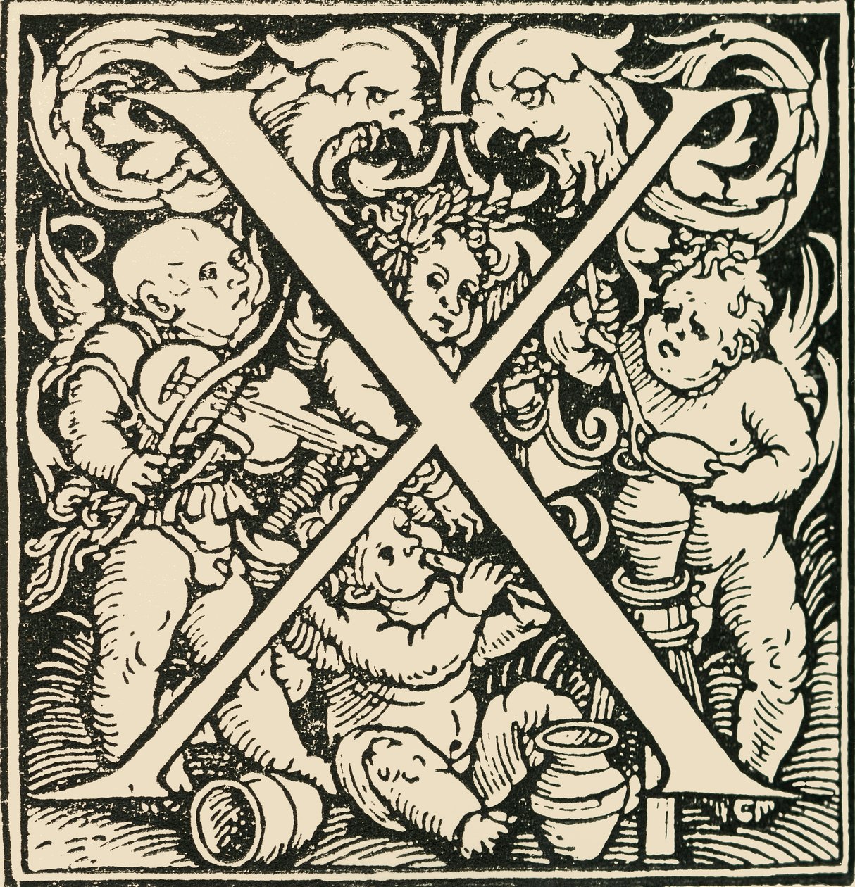X - An Alphabet av Hans Weiditz, c1520-1521, 1908. av Hans Weiditz