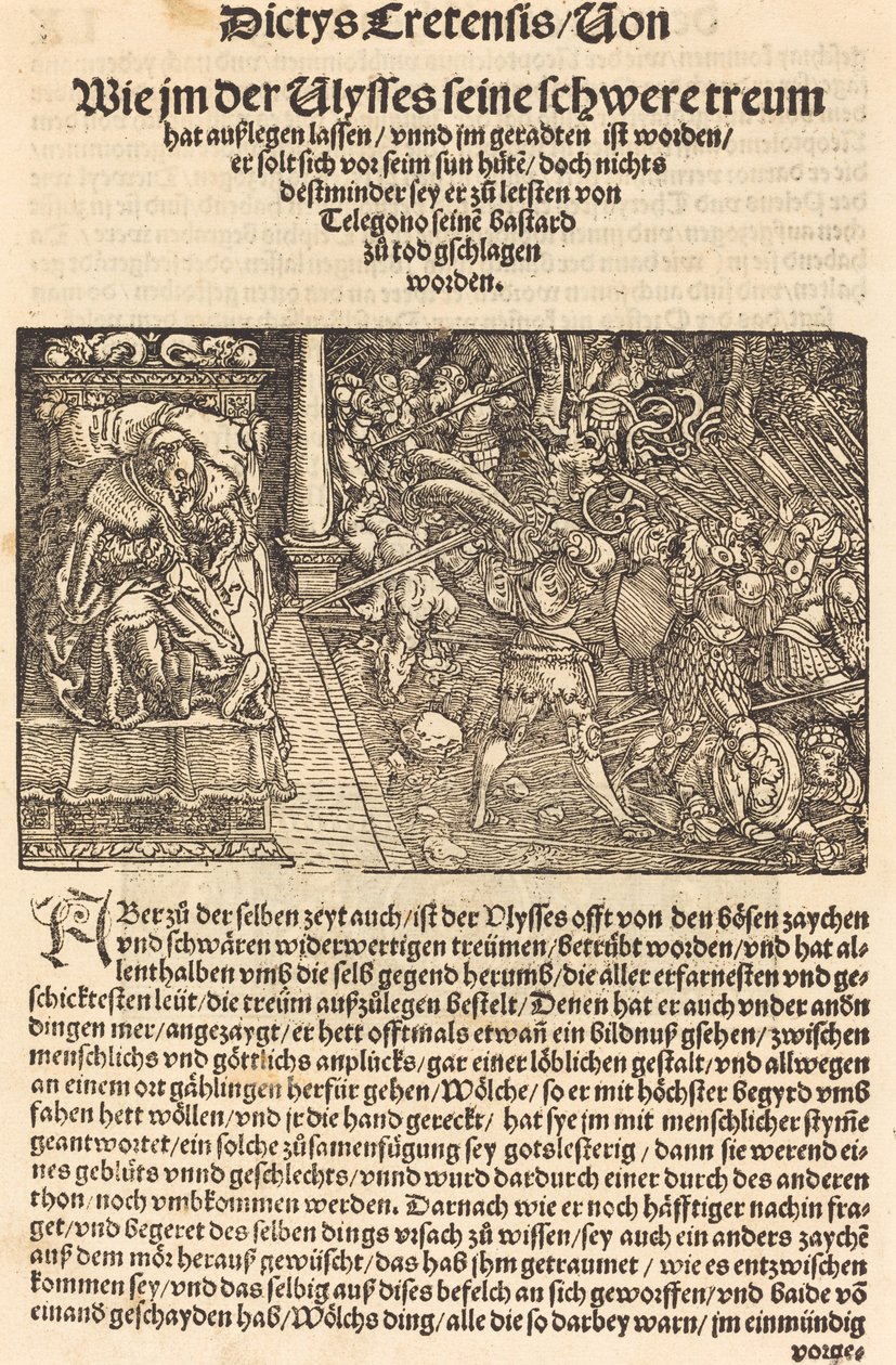 Sida från Trojan War - Ausberg av Hans Weiditz, II