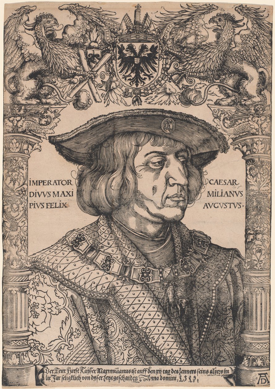 Kejsar Maximilian I av Hans Weiditz, II, after Albrecht Dürer