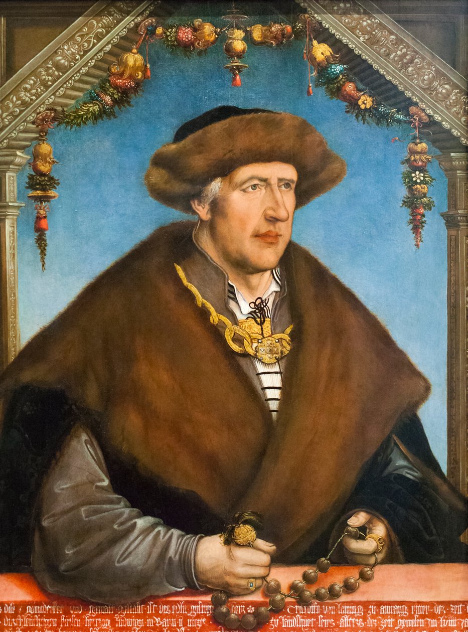 Porträtt av Christoph van Laiming av Hans Wertinger