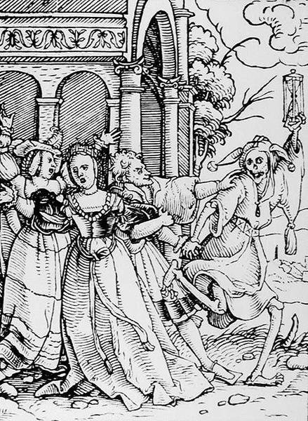 Döden och hovmannen, från Dödsdansen, graverad av Hans Lutzelburger, ca 1538 av Hans after Holbein the Younger