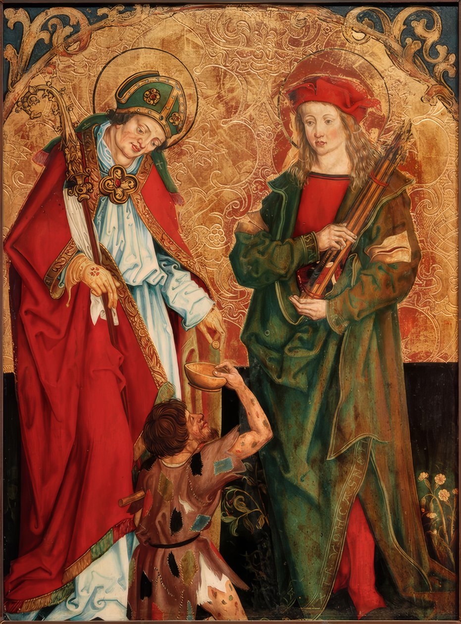Saints Martin och Sebastian av Hans und Jakob Strüb