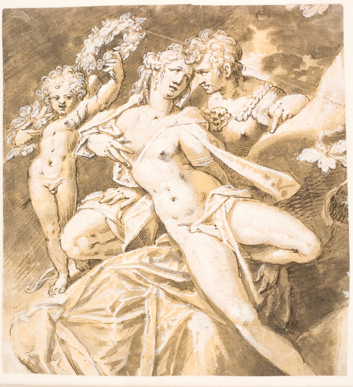 Mars smeker Venus; tv. en amor som ger henne en krans av Hans von Aachen
