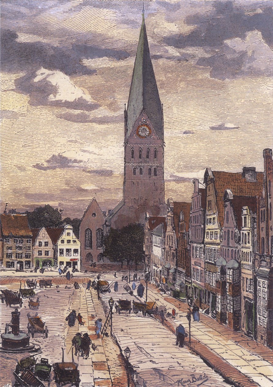 Am Sande (ser österut mot Johanneskyrkans torn) av Hans von Bartels