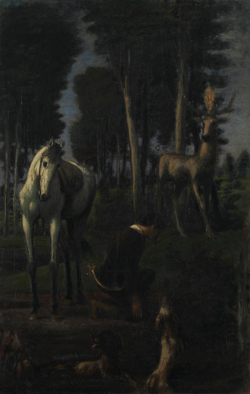 De tre ryttarna II: Sankt Hubertus av Hans von Marées
