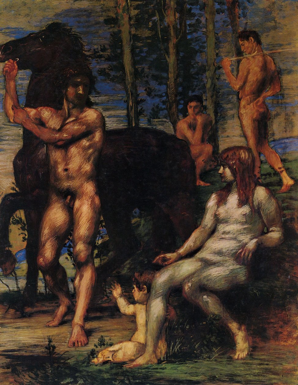 Hästskötare och nymf av Hans von Marées