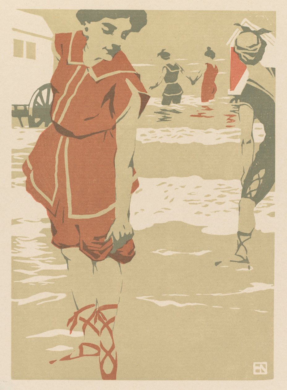 Badgäster, c. 1900. av Hans von Newmann