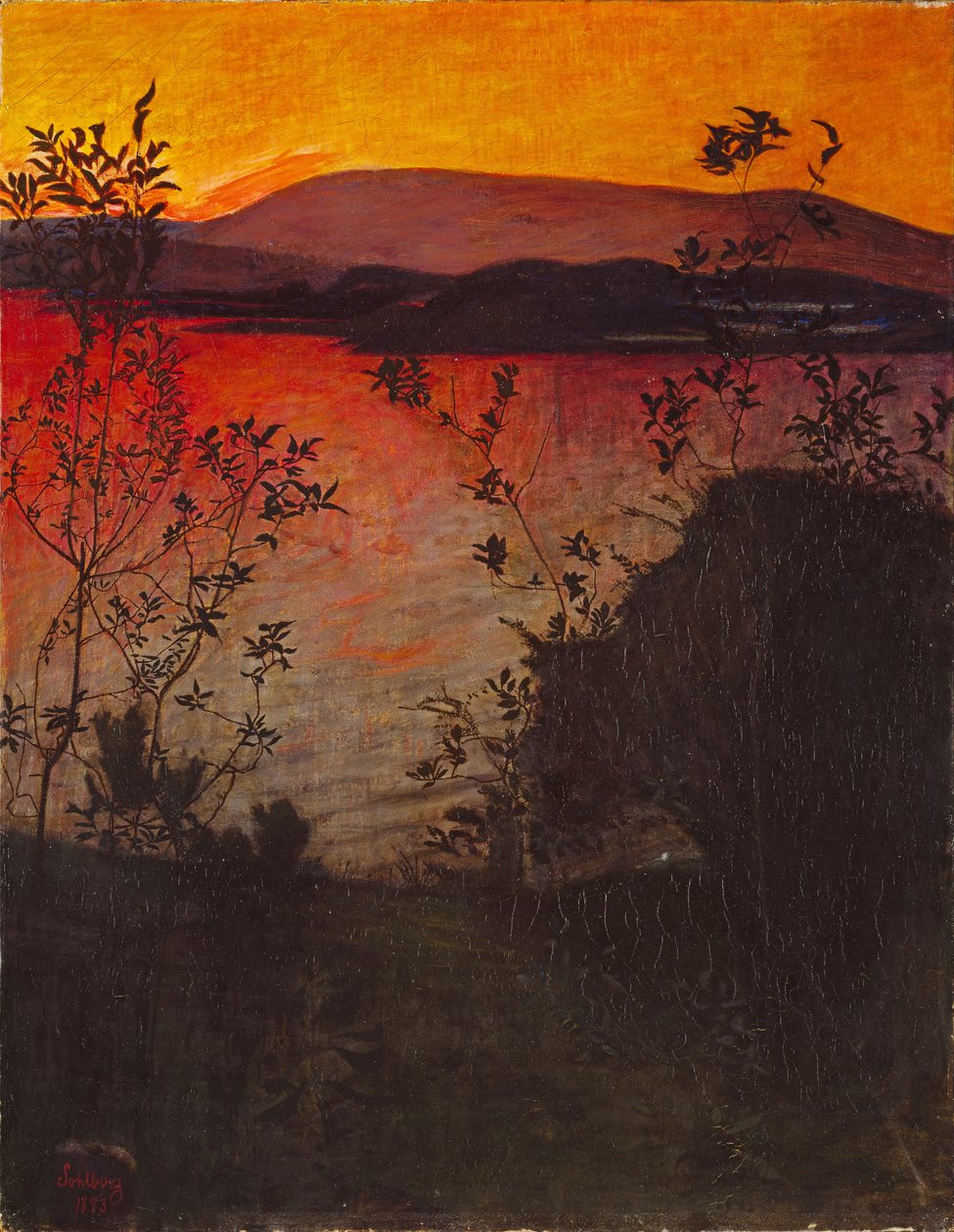 Evening Glow av Harald Oscar Sohlberg