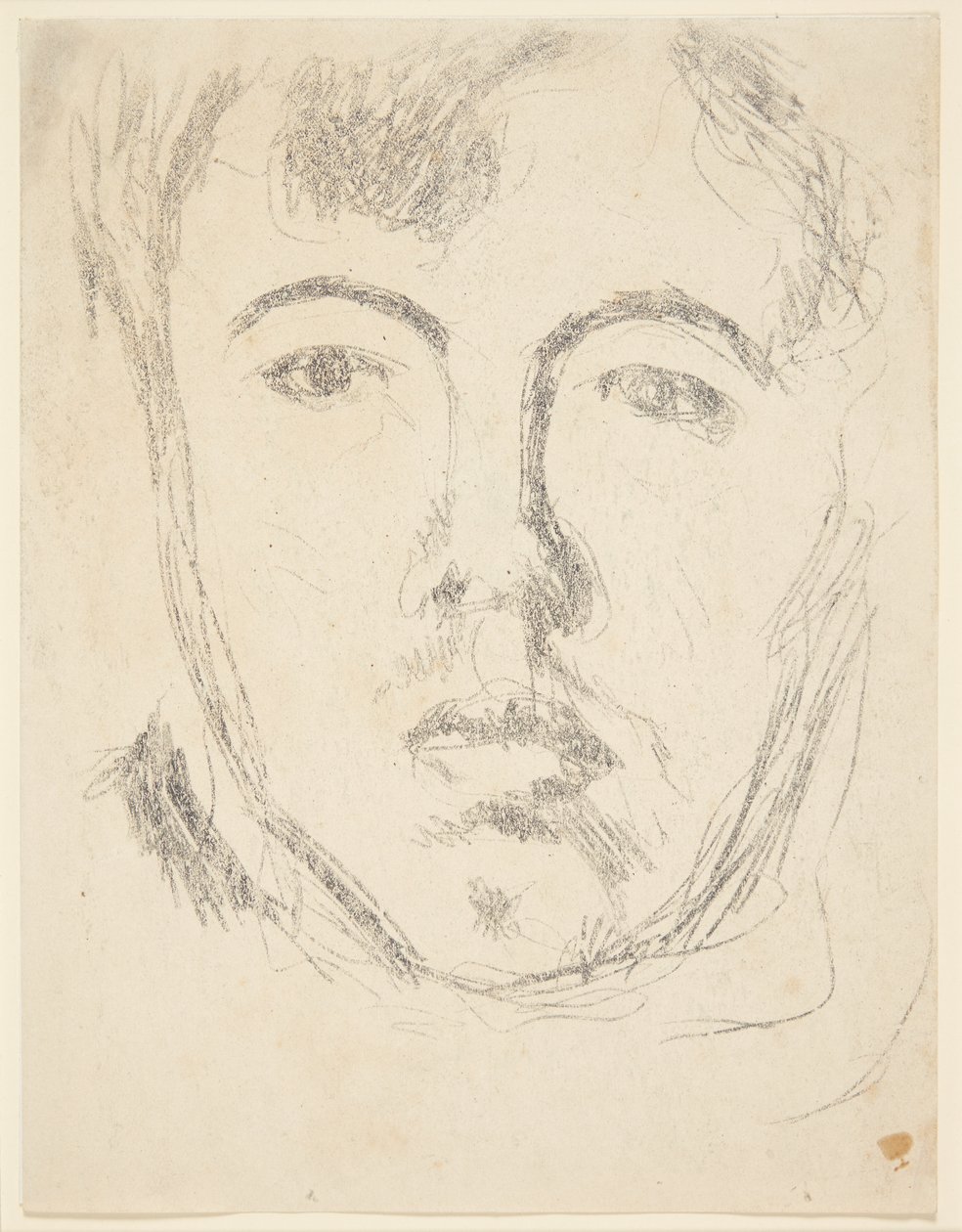 Självporträtt. Head en face av Harald Giersing