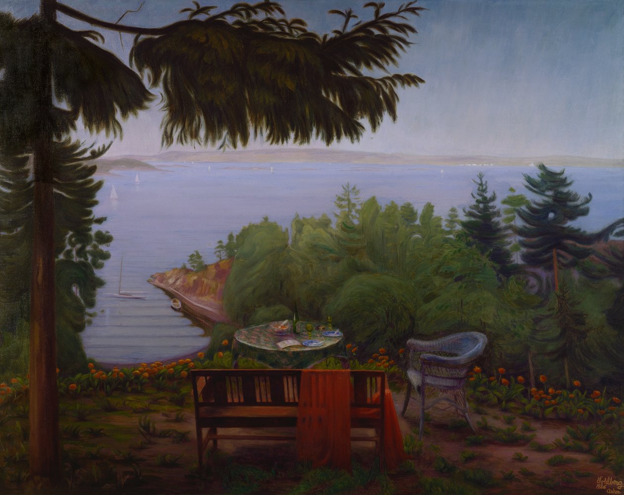 Sommarkväll vid Oslofjorden av Harald Oscar Sohlberg