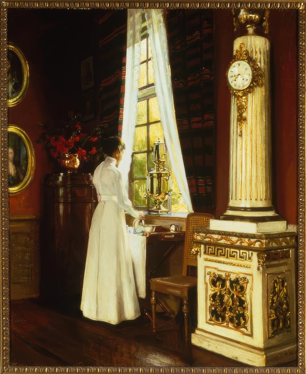 H.Slott-Möller, Morgonkaffe / Måleri, 1914 av Harald Slott Moller