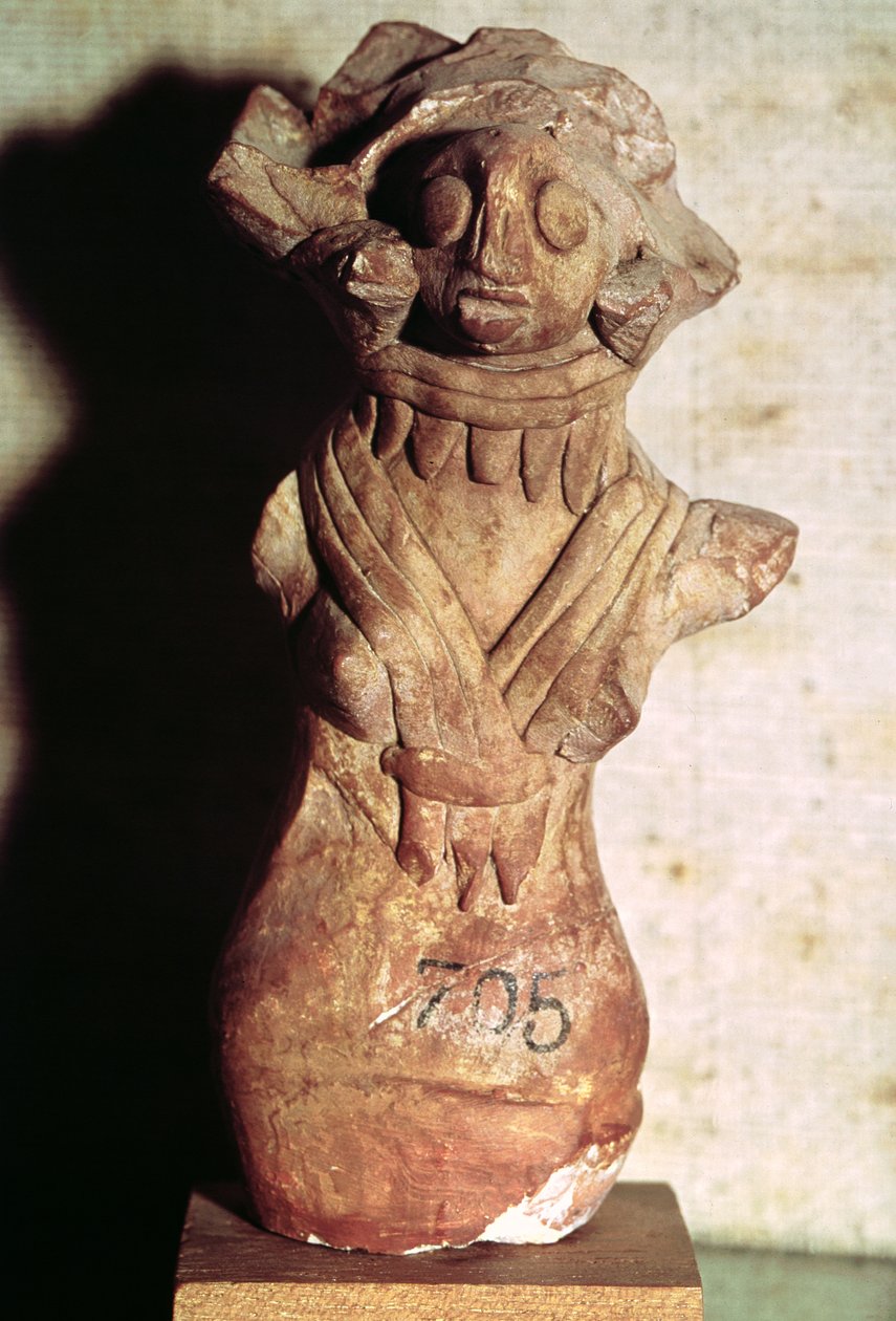 Figur av en modergudinna, från Indusdalen, Pakistan, 3000-15000 f.Kr. av Harappan