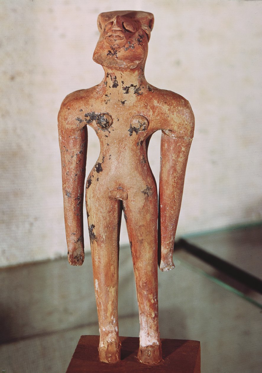 Figur av en hermafrodit, från Mohenjo-Daro, Indusdalen, Pakistan, 3000-1500 f.Kr. av Harappan