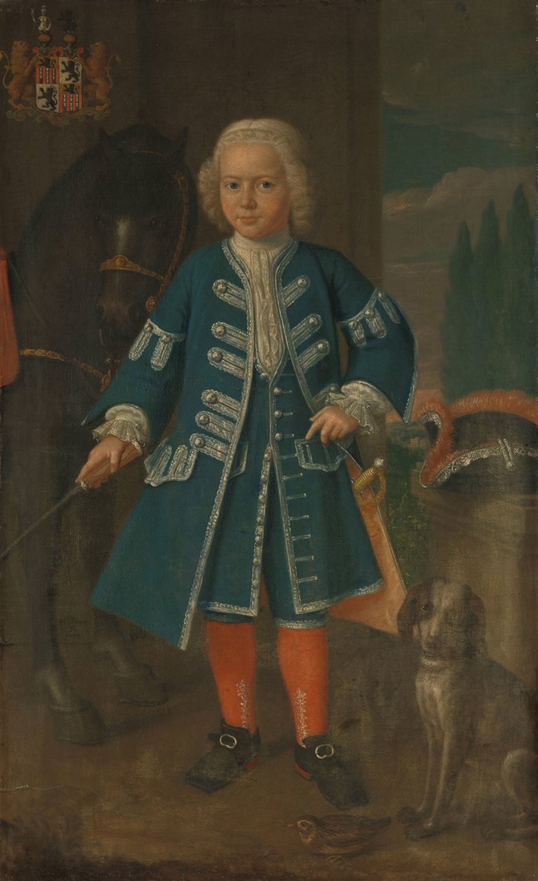 Porträtt av Diederik van Hemert, Lord of Babyloniënbroek vid sex års ålder av Harmanus Serin