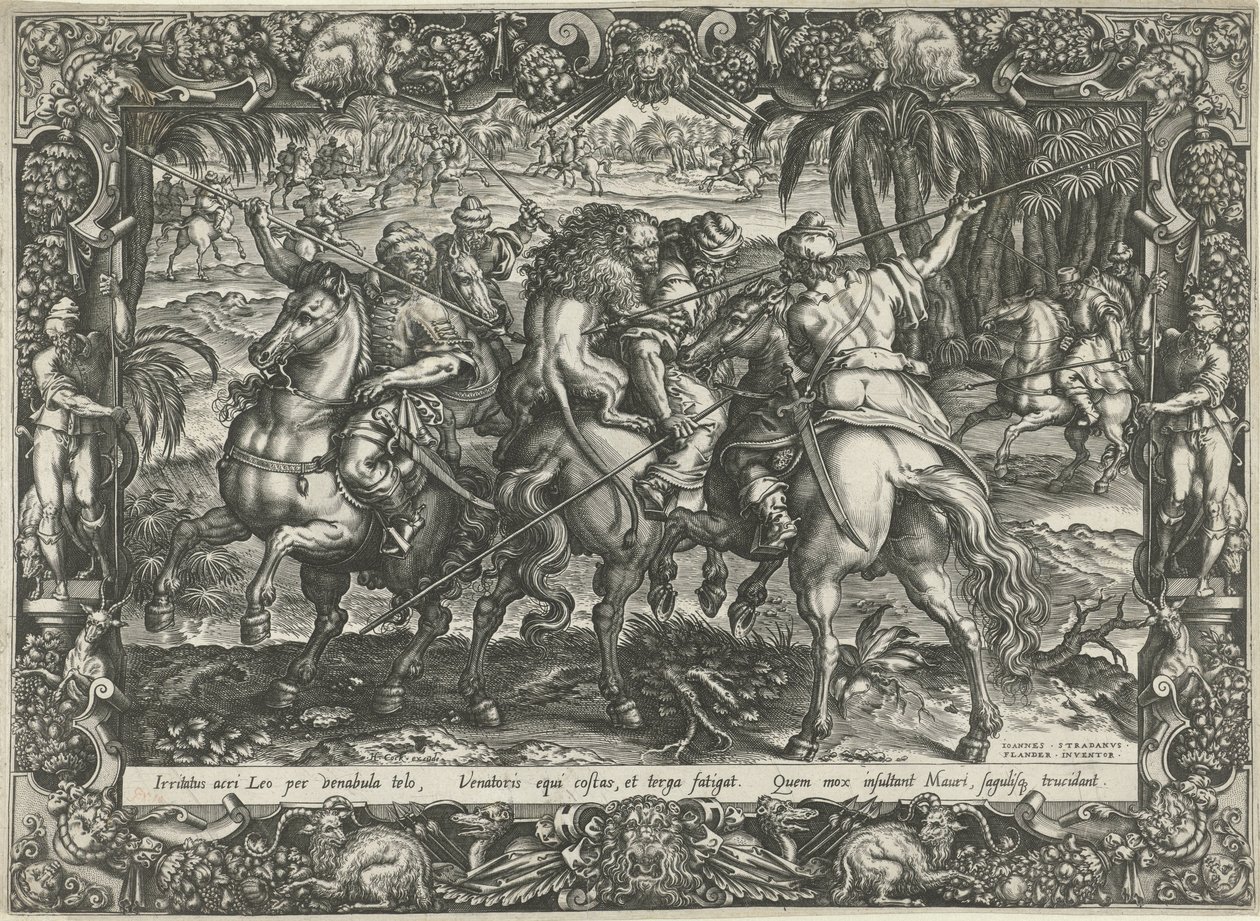 Lejonjakt Jaktscener (serietitel) av Harmen Jansz Muller (rejected attribution)