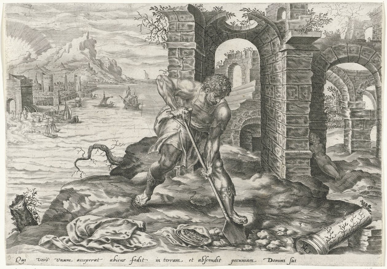 Tjänare begraver sin talang Parable of the Talents (serietitel) av Harmen Jansz Muller