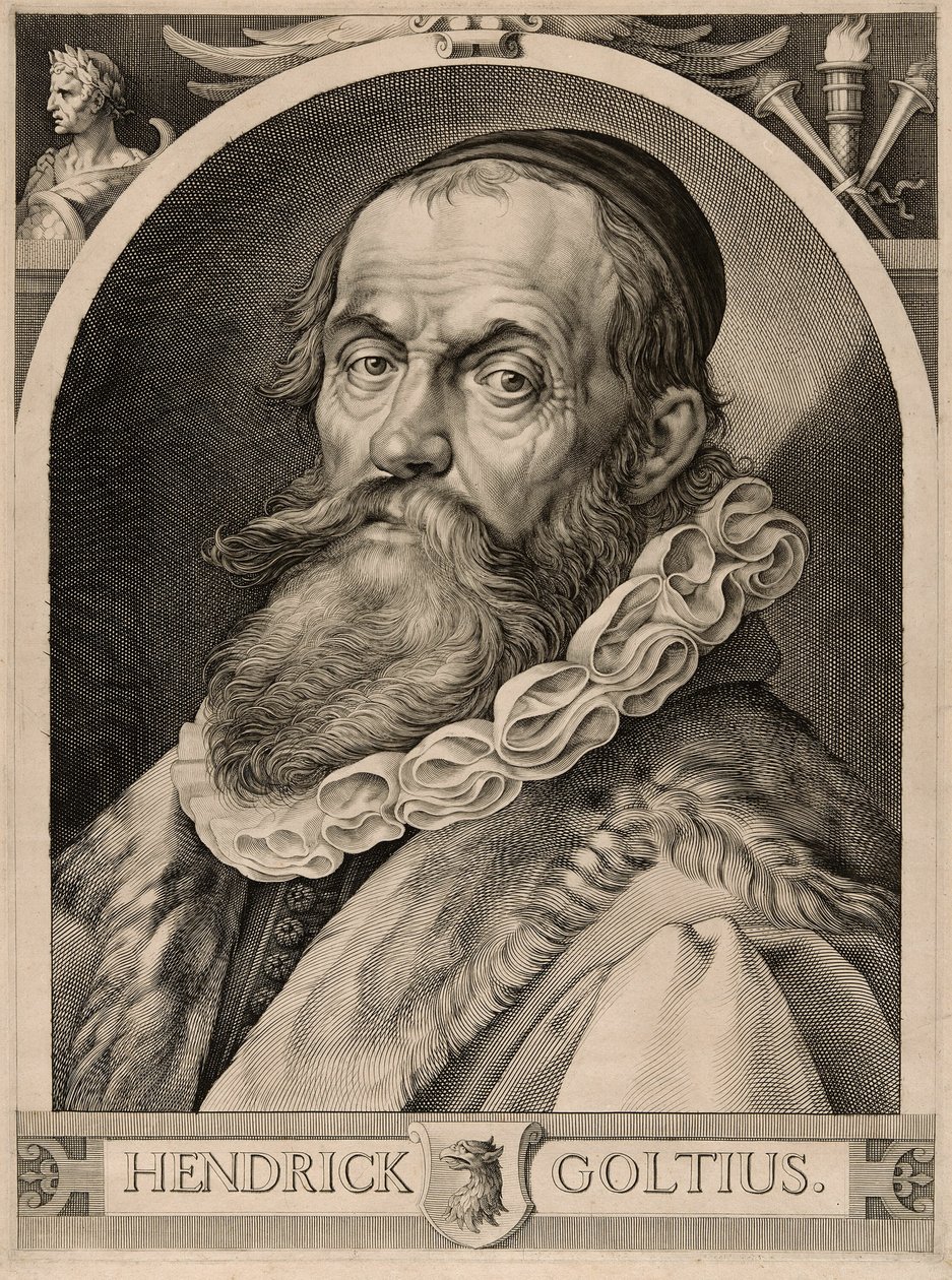 Porträtt av Hendrick Goltzius av Harmen Jansz. Muller