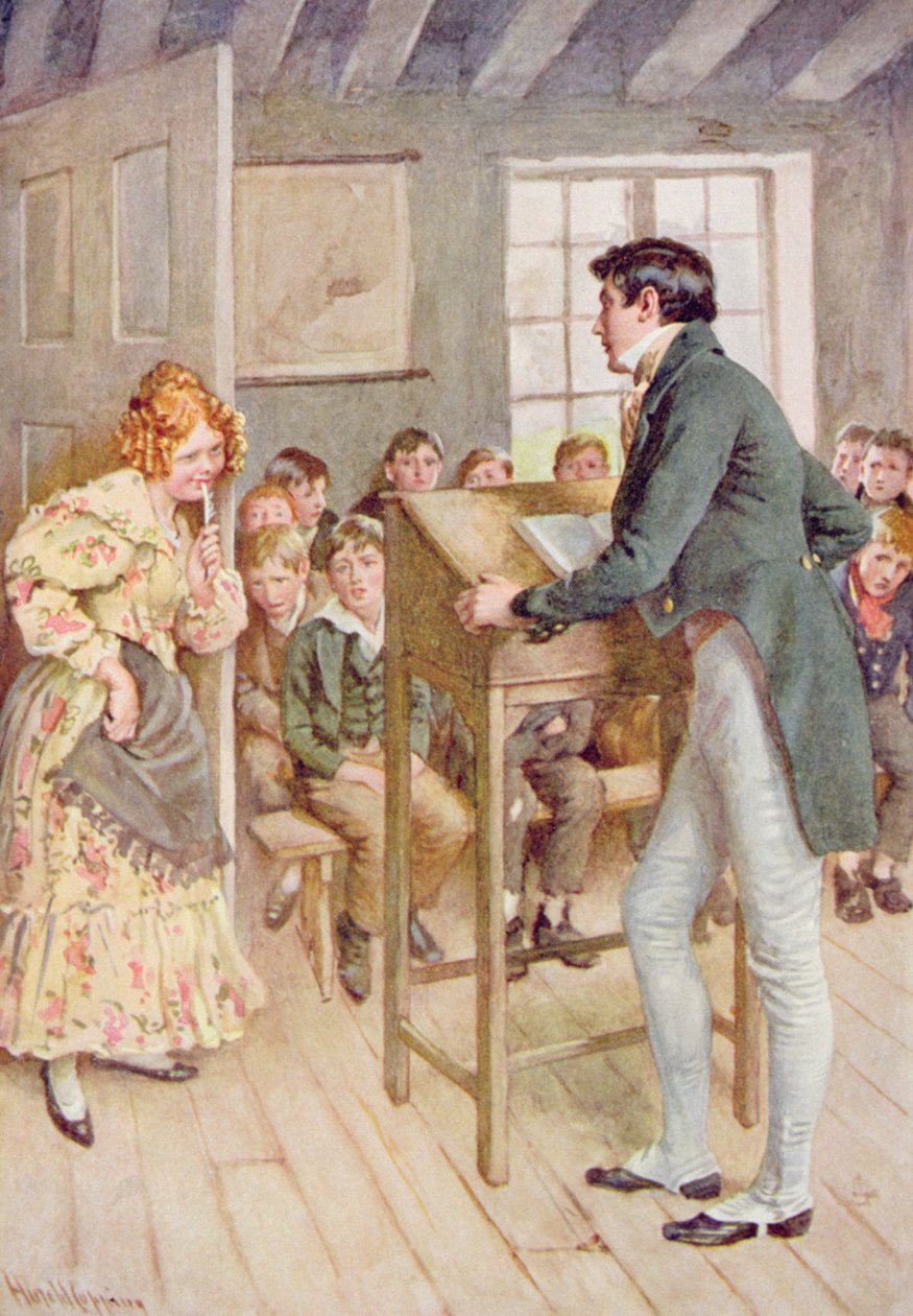 Fanny Squeers och Nicholas Nickleby, illustration till 