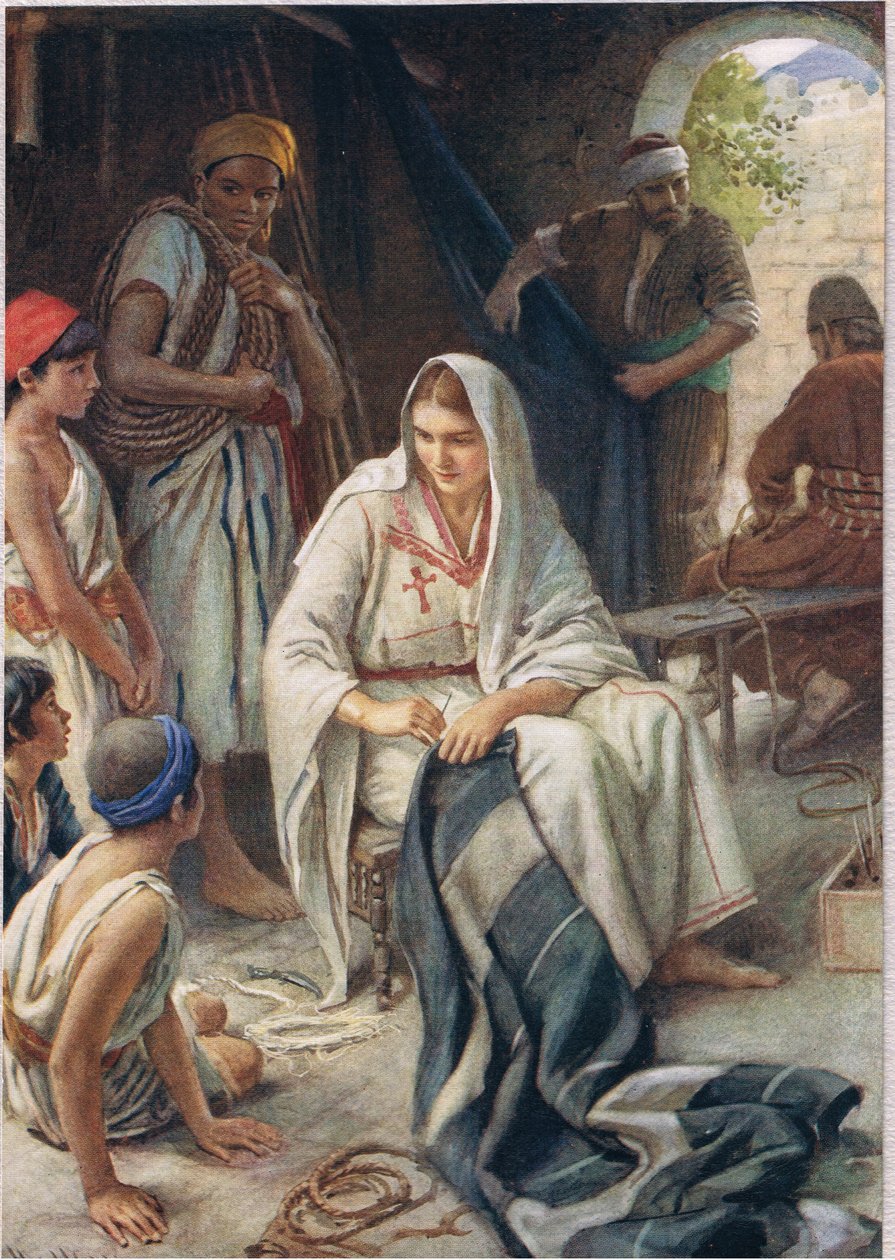 Priscilla, illustration från "Women of the Bible", utgiven av The Religious Tract Society, 1927. av Harold Copping