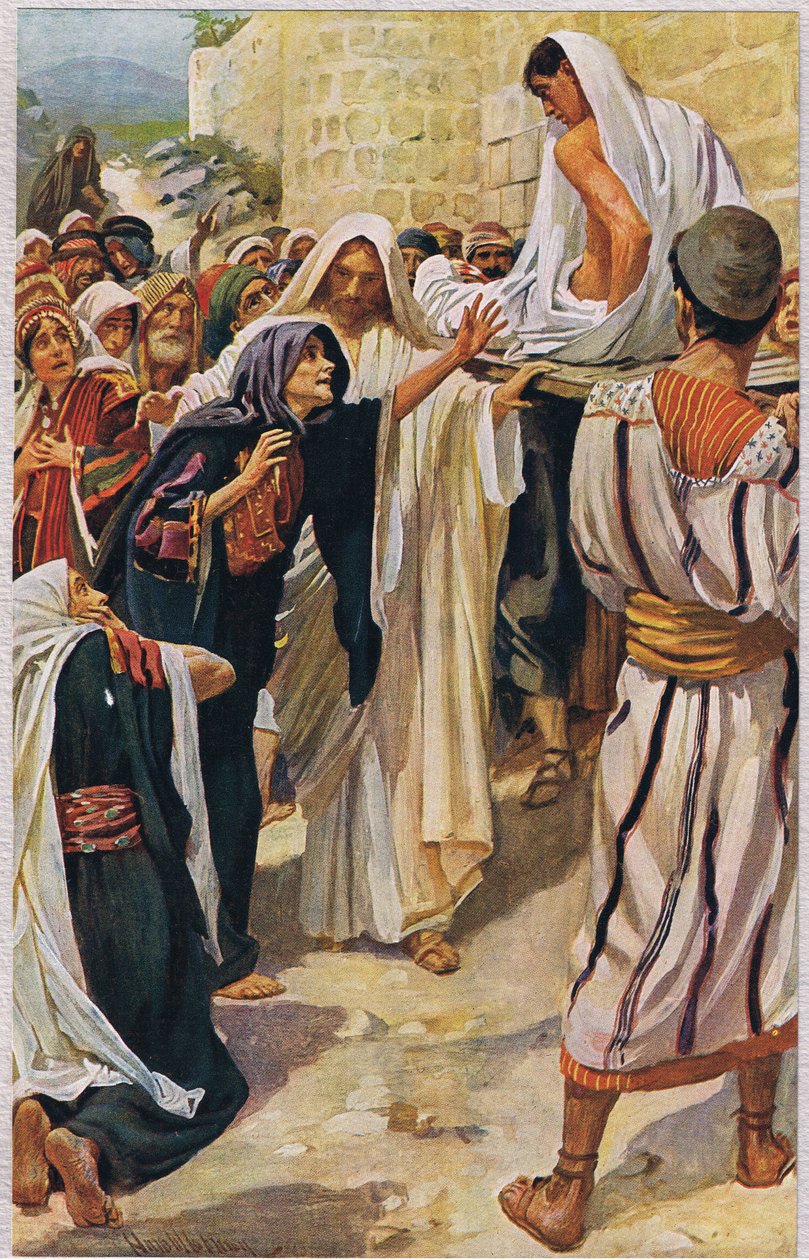The Widow of Nain, illustration från 