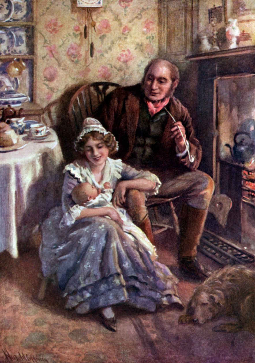 Charles Dickens "The Cricket on the Hearth" av Harold Copping