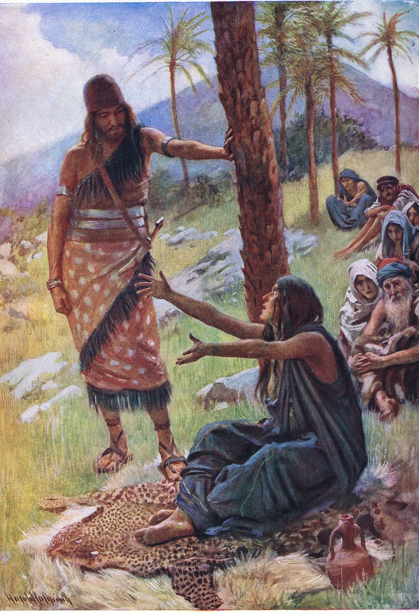 Deborah och Barak, illustration från Pictures That Teach The Crown Series, 1920 av Harold Copping