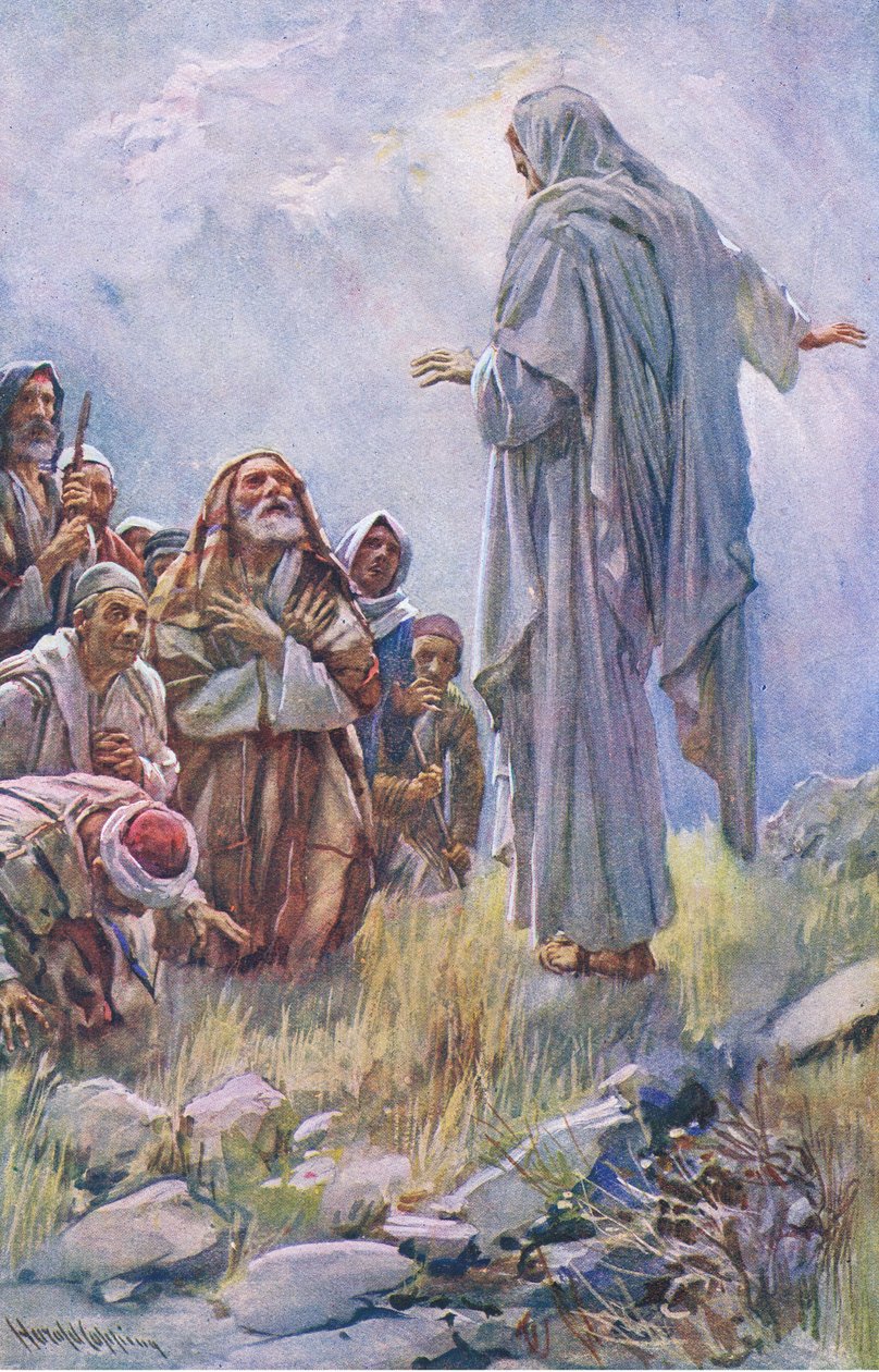 Gå därför och lär alla nationerna, illustration från Harold Copping Pictures: The Crown Series, ca 1920-talet av Harold Copping