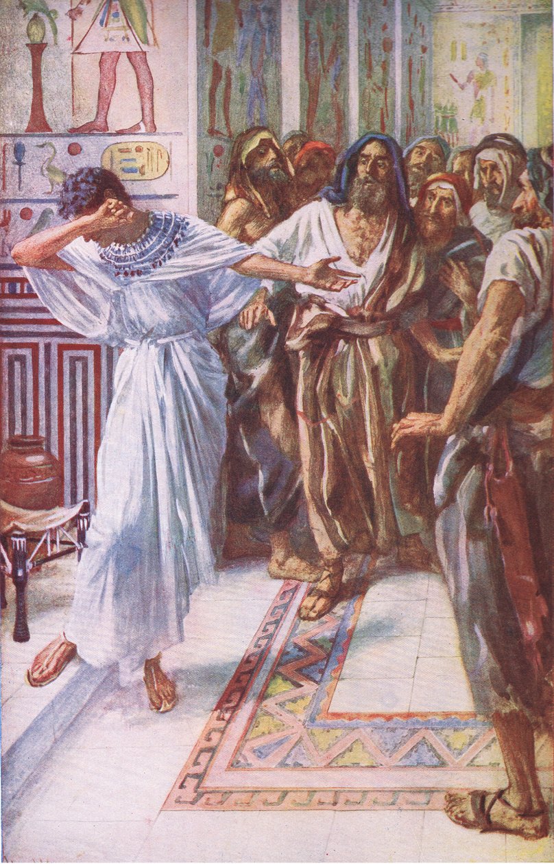 Josephs känd för sina bröder, illustration från Pictures That Teach The Crown Series, 1920 av Harold Copping