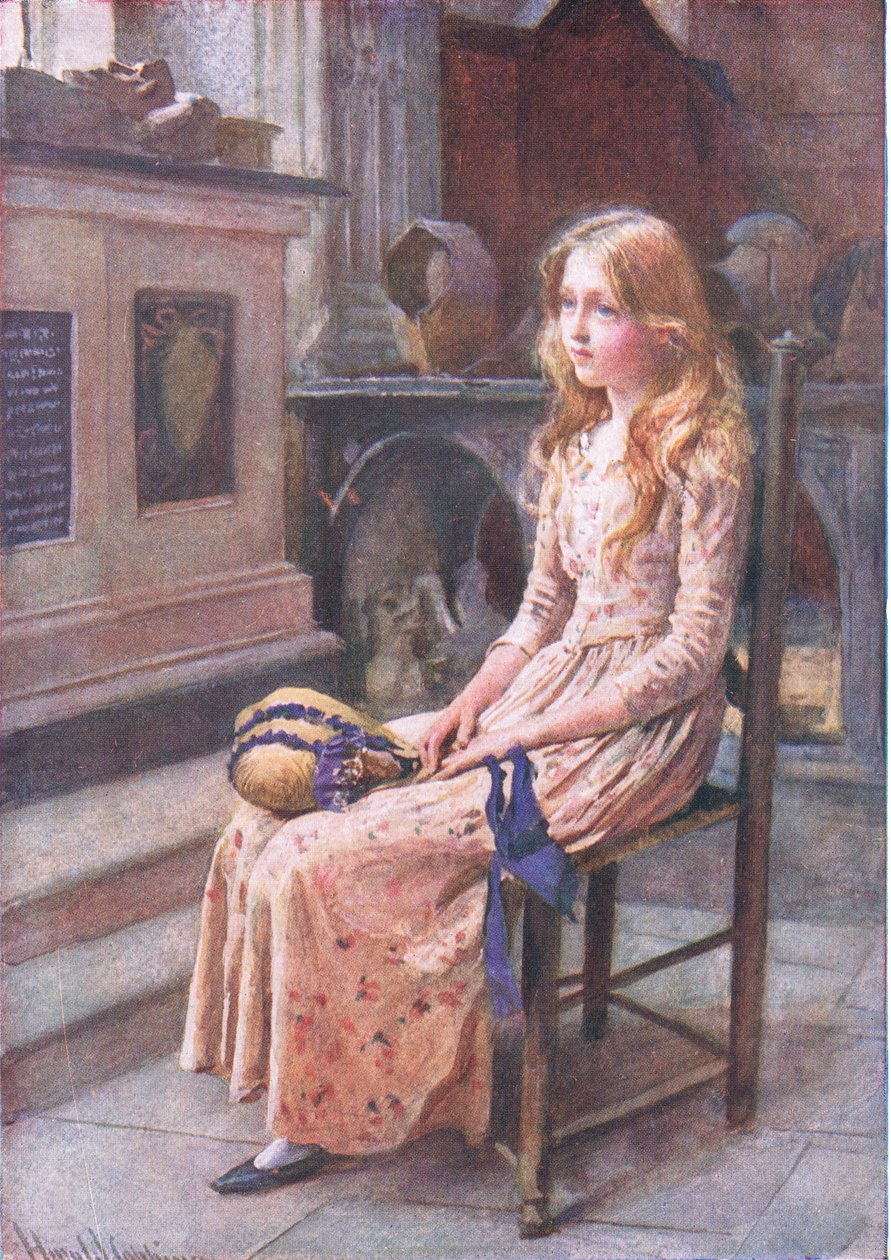 Little Nell in the Old Church, illustrationer till 