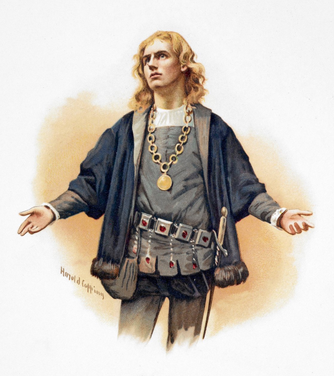 Porträtt av Hamlet, prins av Danmark av Harold Copping