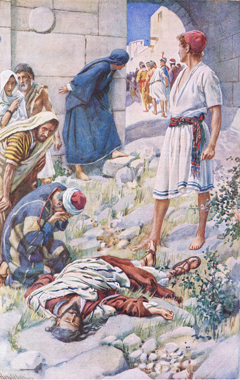 St Paul stenad, illustration från Harold Copping Pictures: The Crown Series, ca 1920-talet av Harold Copping
