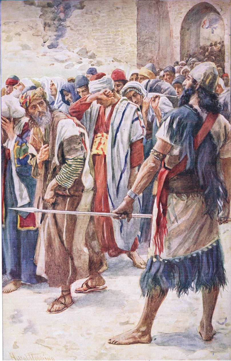 Babylons fångar, illustration från Pictures That Teach The Crown Series, 1920 av Harold Copping