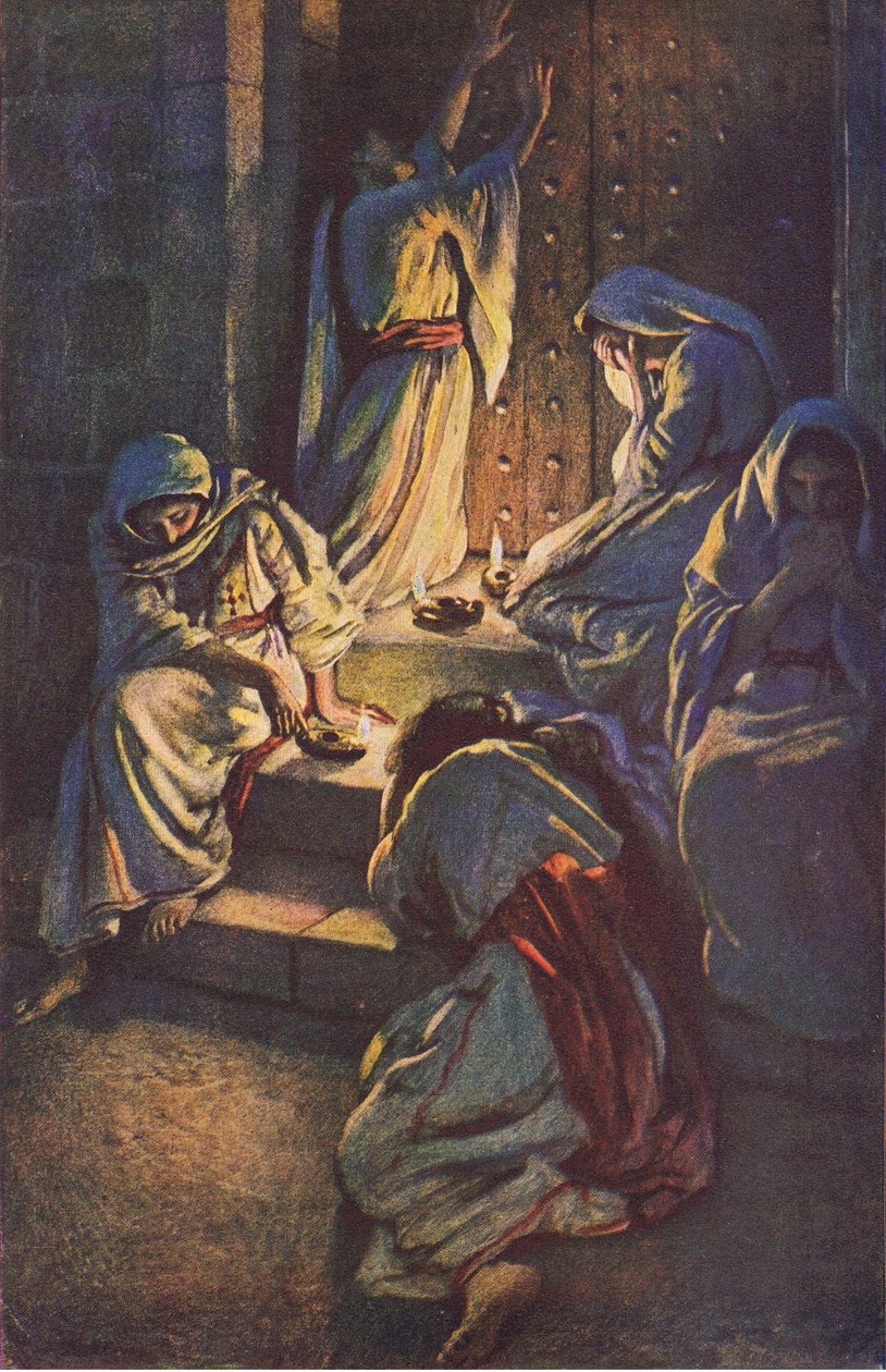 The foolish virgins, illustration från Harold Copping Pictures: The Crown Series, ca 1920-talet av Harold Copping