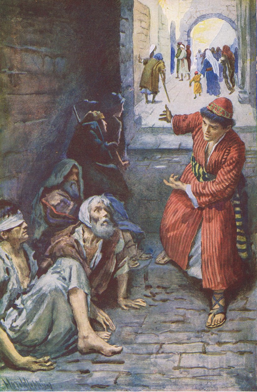 Den stora inbjudan, illustration från Harold Copping Pictures: The Crown Series, ca 1920-talet av Harold Copping