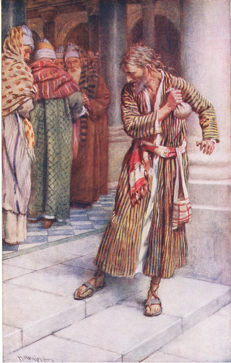 Judas ånger, illustration från Harold Copping Pictures: The Crown Series, ca 1920-talet av Harold Copping
