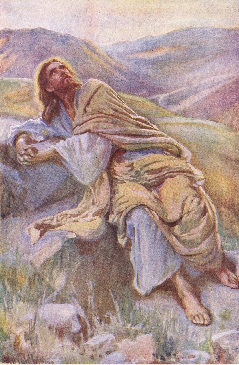 Frestelsen, illustration från Harold Copping Pictures: The Crown Series, ca 1920-talet av Harold Copping