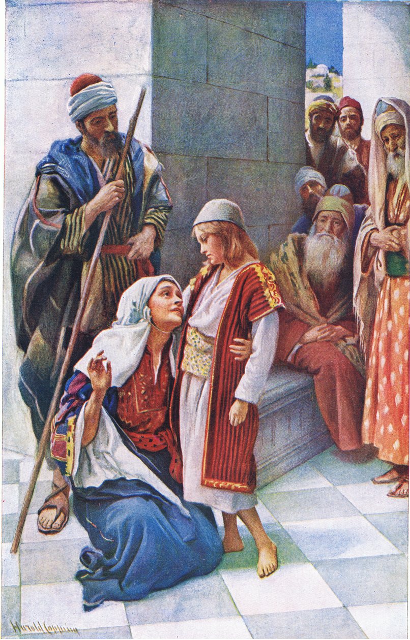 Wist ye not?, illustration från harold Copping Pictures: The Crown Series, ca 1920-talet av Harold Copping